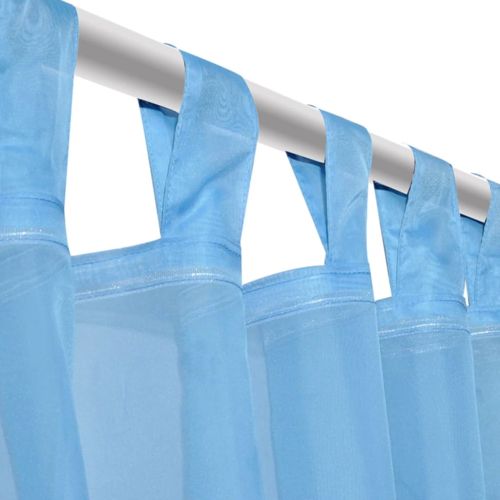 Тюркоазени прозрачни завеси 140 х 175 см – 2 броя