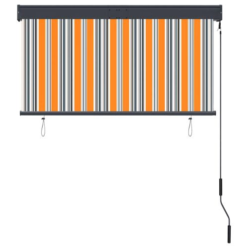 Външна ролетна щора, 120x250 см, жълто и синьо