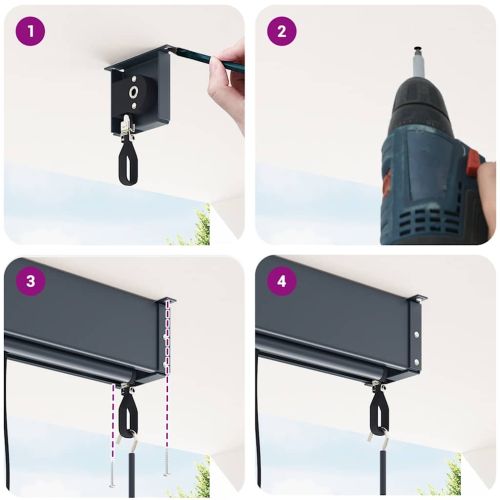 Външна ролетна щора, 120x250 см, жълто и синьо