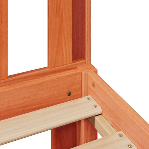 Легло с рафтове за книги без матрак кафяв 90x190 см бор масив