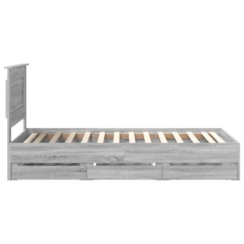 Рамка за легло Сив Сонома 90 x 190 cm Инженерна дървесина