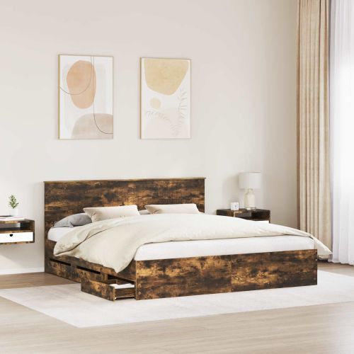Рамка за легло Димян дъб 180 x 200 cm Инженерна дървесина
