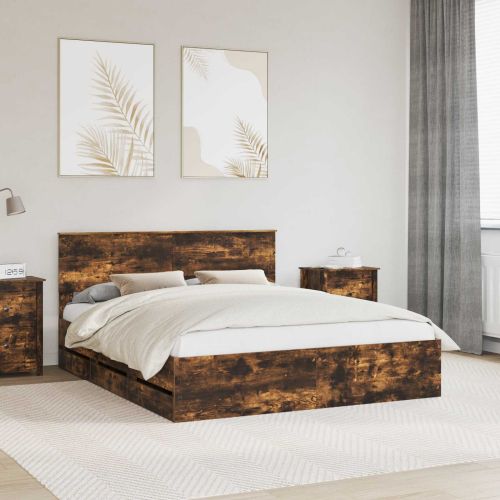 Рамка за легло Димян дъб 160 x 200 cm Инженерна дървесина