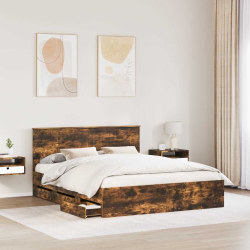 Рамка за легло Димян дъб 160 x 200 cm Инженерна дървесина