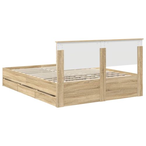 Рамка за легло Сонома дъб 150 x 200 cm Инженерна дървесина
