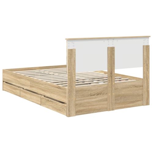 Рамка за легло Сонома дъб 120 x 190 cm Инженерна дървесина