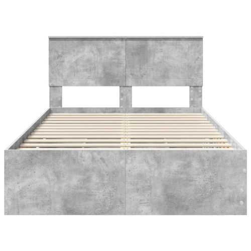Рамка за легло Циментено сиво 120 x 190 cm Инженерна дървесина