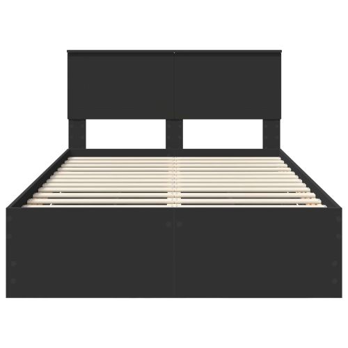 Рамка за легло с таблото Черно 120 x 200 cm Инженерна дървесина