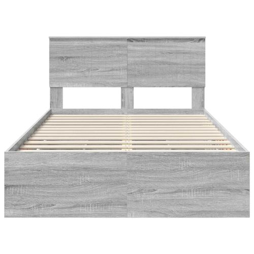 Рамка за легло Сив Сонома 120 x 200 cm Инженерна дървесина