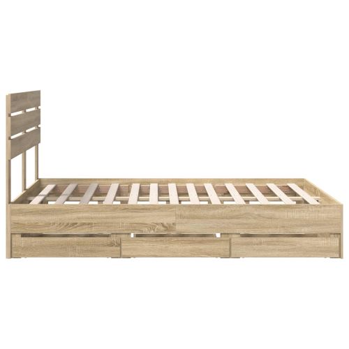 Рамка за легло Сонома дъб 140 x 200 cm Инженерна дървесина