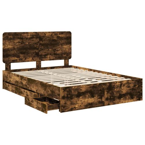 Рамка за легло Димян дъб 160 x 200 cm Инженерна дървесина