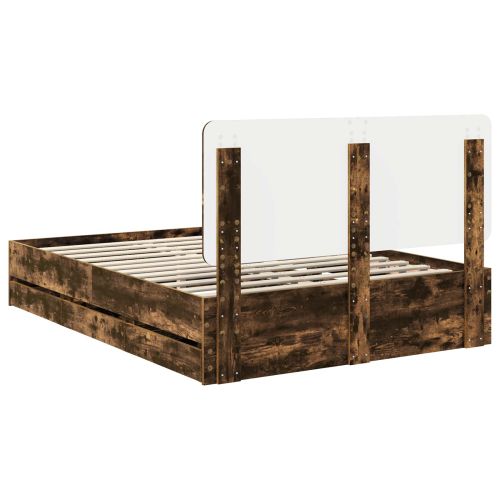 Рамка за легло Димян дъб 140 x 190 cm Инженерна дървесина