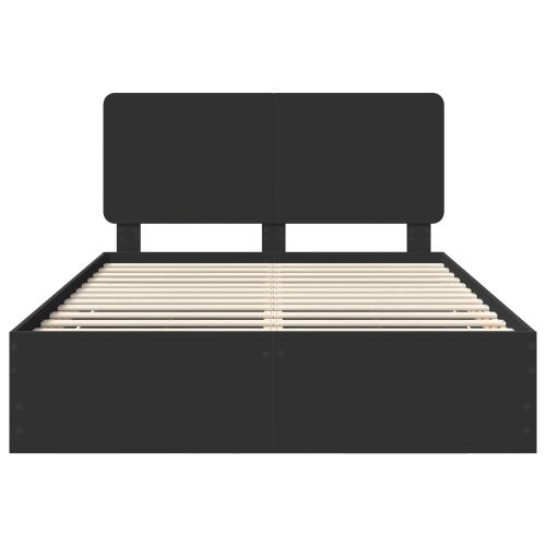 Рамка за легло с таблото Черно 140 x 200 cm Инженерна дървесина