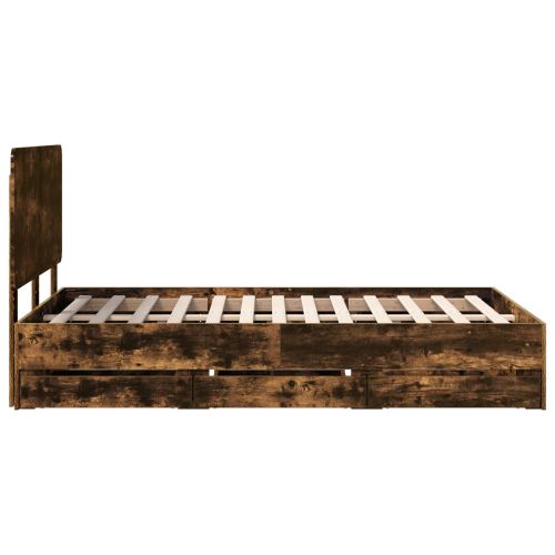 Рамка за легло Димян дъб 120 x 200 cm Инженерна дървесина