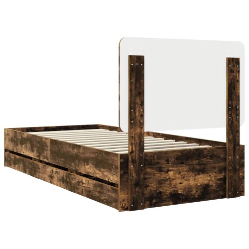 Рамка за легло Димян дъб 100 x 200 cm Инженерна дървесина