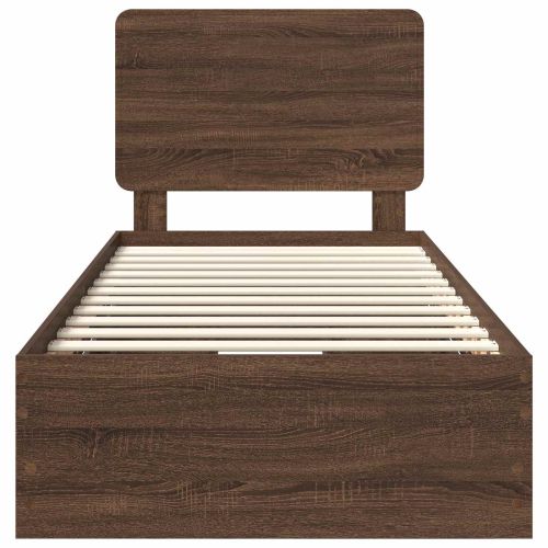 Рамка за легло Кафяв дъб 100 x 200 cm Инженерна дървесина