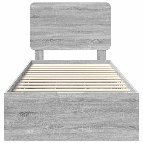 Рамка за легло Сив Сонома 90 x 200 cm Инженерна дървесина