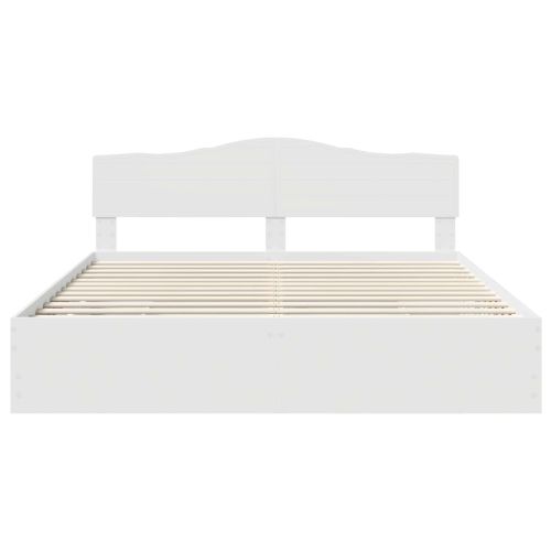 Рамка за легло с чекмедже Бяло 180 x 200 cm Инженерна дървесина