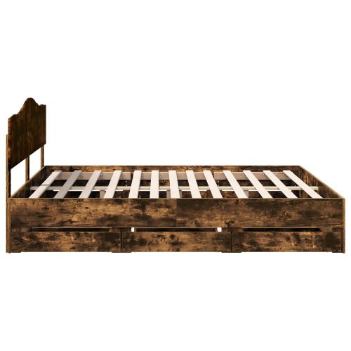 Рамка за легло Димян дъб 180 x 200 cm Инженерна дървесина