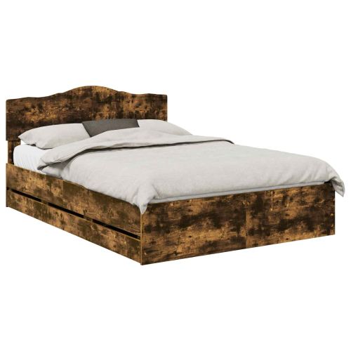 Рамка за легло Димян дъб 160 x 200 cm Инженерна дървесина