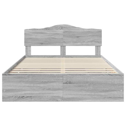 Рамка за легло Сив Сонома 140 x 200 cm Инженерна дървесина