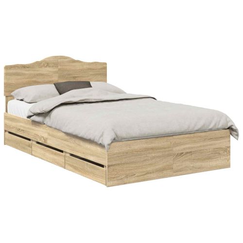 Рамка за легло Сонома дъб 120 x 190 cm Инженерна дървесина