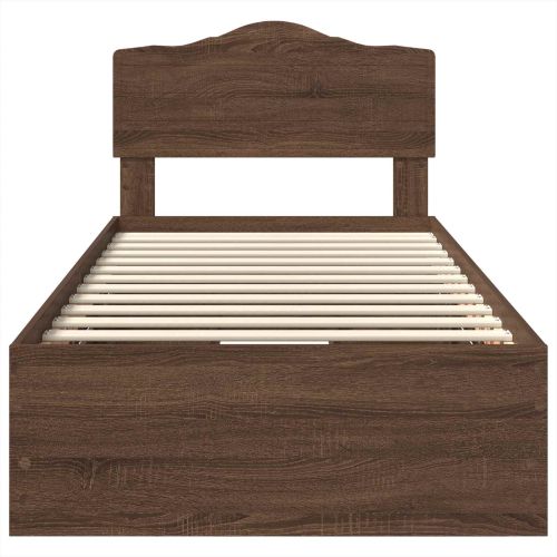 Рамка за легло Кафяв дъб 90 x 190 cm Инженерна дървесина