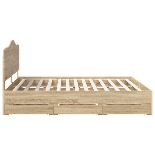 Рамка за легло Сонома дъб 200 x 200 cm Инженерна дървесина