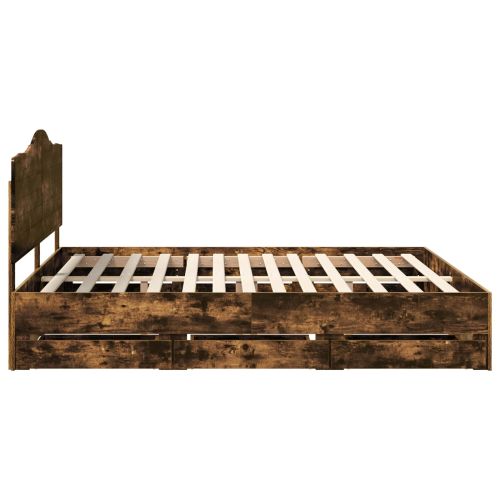 Рамка за легло Димян дъб 200 x 200 cm Инженерна дървесина