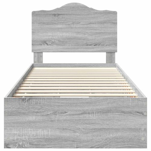 Рамка за легло Сив Сонома 90 x 200 cm Инженерна дървесина