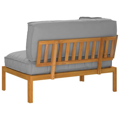 Комплект дивани Сив 131,5 x 92 x 69 см Солидно акациево дърво