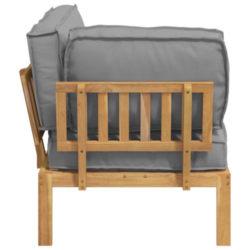 Комплект дивани Сив 131,5 x 92 x 69 см Солидно акациево дърво