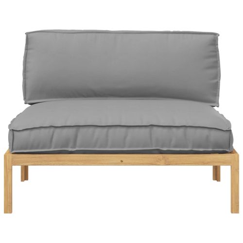 Комплект дивани Сив 120 x 80 x 69 см Солидно акациево дърво