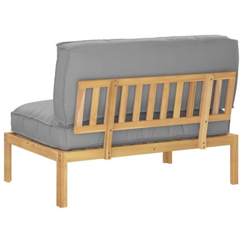 Комплект дивани Сив 120 x 80 x 69 см Солидно акациево дърво