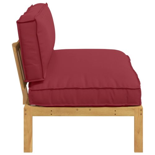 Комплект дивани с възглавница Виненочервен 120 x 80 x 69 см