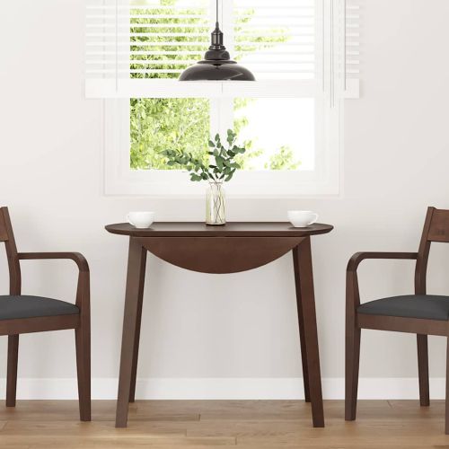 Трапезна маса Кафява масивна дървесина Каучук