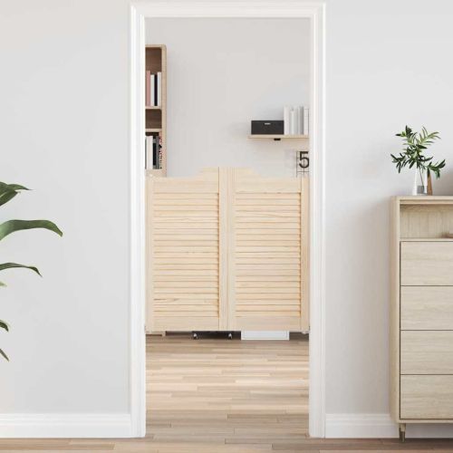 Люлеещи се врати Louvred Design 1 чифт масивна дървесина бор