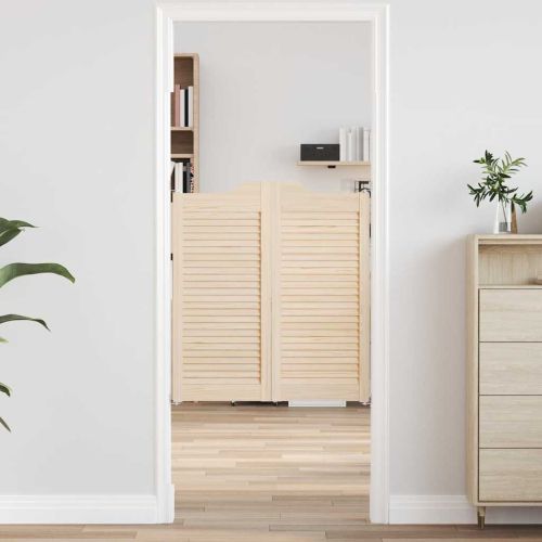 Люлеещи се врати Louvred Design 1-Pair масивна дървесина бор