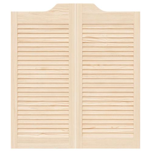 Люлеещи се врати Louvred Design 1-Pair масивна дървесина бор