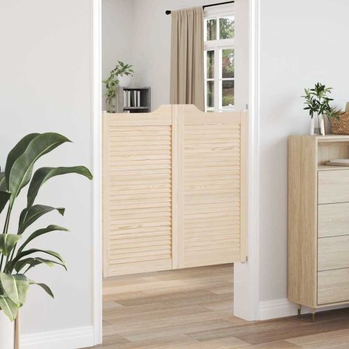 Люлеещи се врати Louvred Design 1-Pair масивна дървесина бор