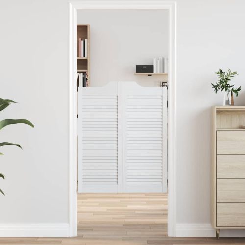 Врати с люлеещ се дизайн 2 чифта бели 100x80 cm