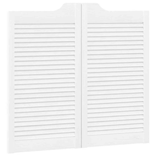 Врати с люлеещ се дизайн 1 чифт бели 90x100 cm