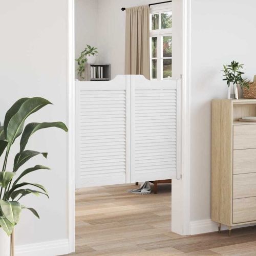 Врати с люлеещ се дизайн 1 чифт бели 90x100 cm