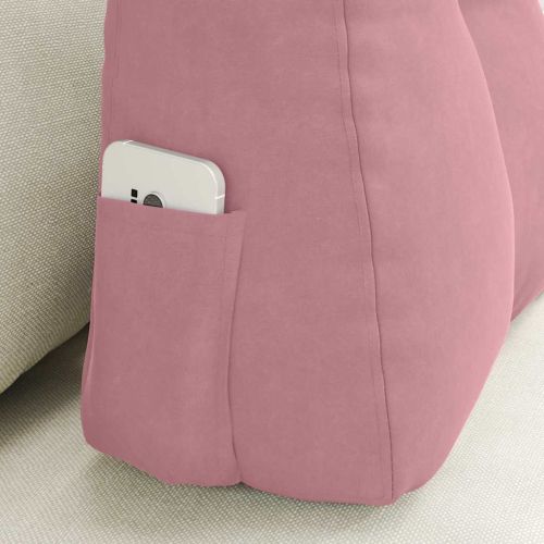 Възглавница за гръб Розово 60 x 24 x 50 см Кадифе