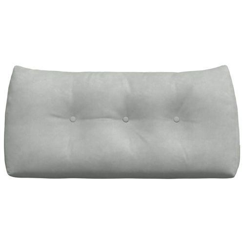 Възглавница за гръб Светлосиво 100 x 24 x 50 см Кадифе