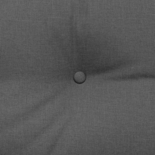 Възглавница за гръб Тъмен сив 120 x 24 x 50 см текстил