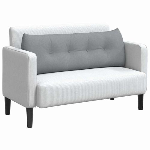 Възглавница за гръб Светлосиво 140 x 24 x 50 см текстил