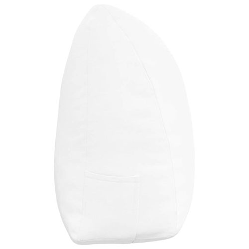 Възглавница за гръб Бяло 160 x 24 x 50 см текстил