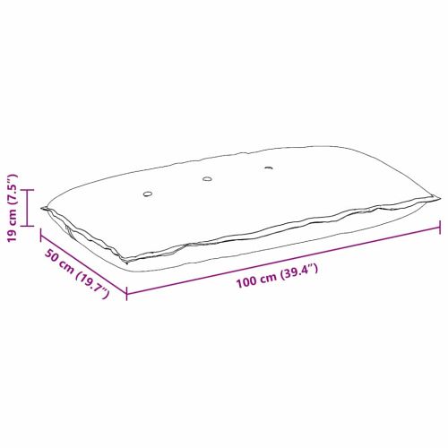 Възглавница за гръб Светлосиво 100 x 50 cm Кордюрова тъкан