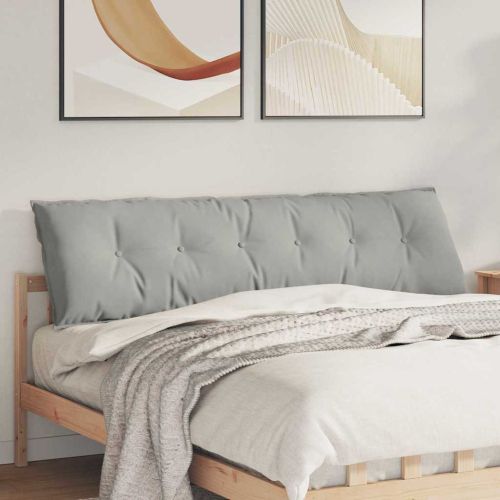 Възглавница за гръб Светлосиво 180 x 50 см Микрофибърна тъкан